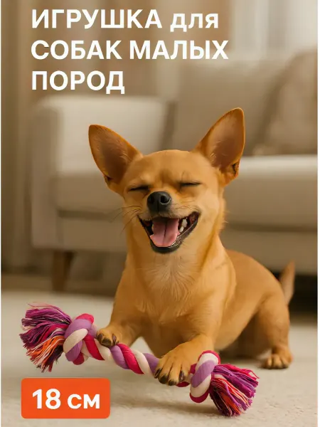 Triol Игрушка для собак малых пород, Канат 18см