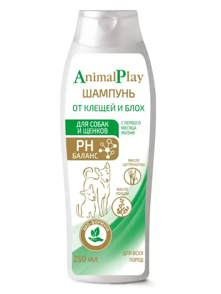 Animal play Шампунь репеллентный для собак, 250 мл