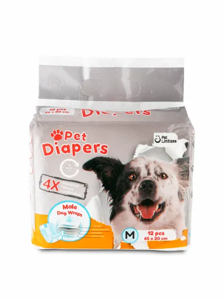 Pet Limitless Подгузники для кобелей 24 шт. размер M