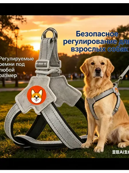 Комфортная шлейка для долгих прогулок