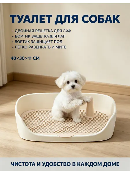 Туалет пластиковый для собак средних пород
