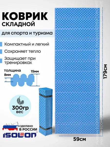 Коврик туристичекий складной 15 мм