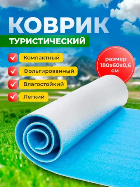 Skrap Коврик туристический фольгированный в палатку 180х60