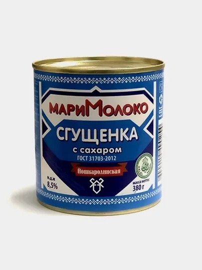 Сгущённое молоко Мари Молоко, с сахаром, ж/б, 380 г