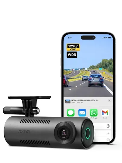 70mai Dash Cam M310 2K (1296P)WiFi видеорегистратор, ночное видение, WDR, G-сенсор
