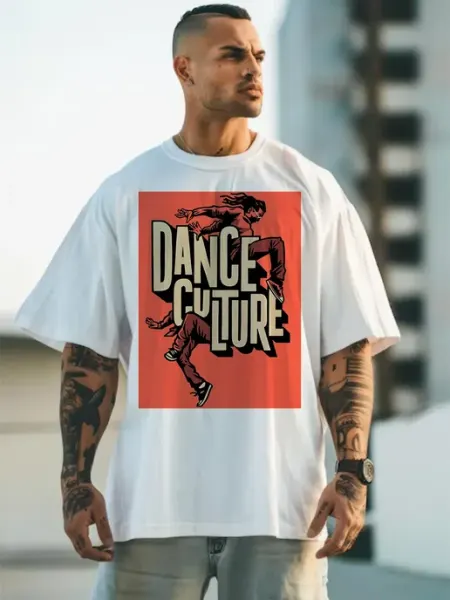 Футболка с принтом «DANCE CULTURE» (Танцевальная культура)