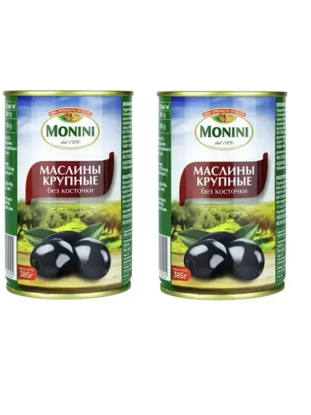 Маслины Monini Крупные без косточки, 385 г