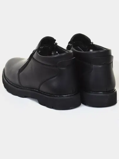Полусапоги мужские, 39 - 44, мех, классика, теплые, непромокаемые, экокожа