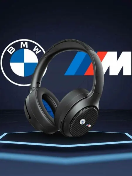 Беспроводные наушники BMW с карбоновым корпусом, ANC и ENC, Bluetooth 5.3, до 30 часов работы, защита IPX4, чёрные