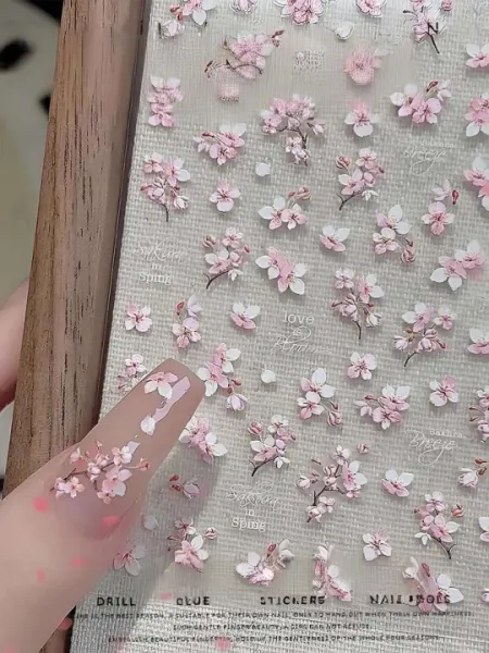 3D наклейки для ногтей, самоклеящиеся наклейки для маникюра