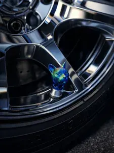 Колпачки на ниппель авто и велосипеда "Кот сфинкс" 3D печать аксессуар для тюнинга, разноцветный