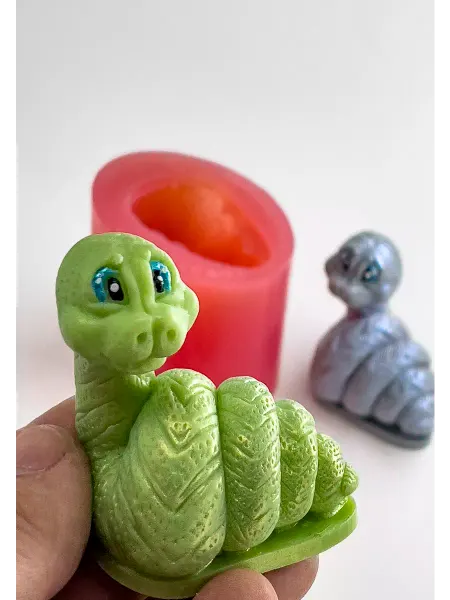 Самоварочка Змейка Джил форма силиконовая 3D для мыла и шоколада