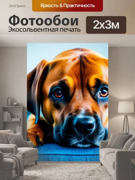 LotsPrints Фотообои "С собакой" 2x3м