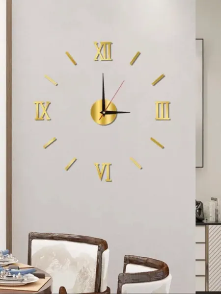 Настенные часы, с 3D эффектом, римские цифры