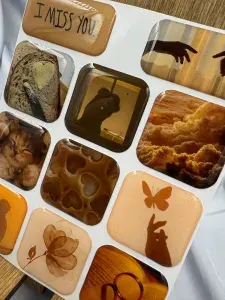3d стикеры на телефон бежевый 3д наклейки
