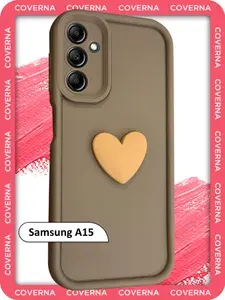 Силиконовый чехол на Samsung A15, для Самсунг А15 с объёмным 3D сердцем и высокими бортиками
