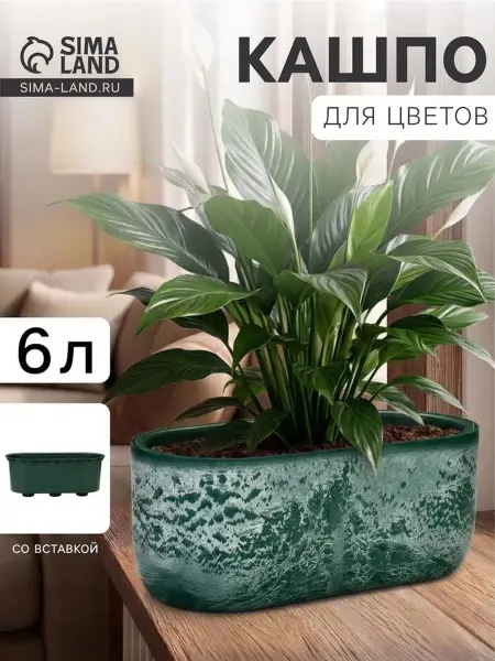Стильное пластиковое кашпо для растений