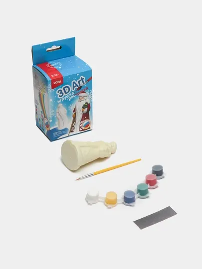Детский набор для творчество Lori 3d art, игрушка-раскраска, Дедушка Мороз, ир-017