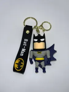 Брелок качественный на сумку Брутальный Бэтмен / Batman в костюме персонаж из киновселенной DC прочный материал 3D