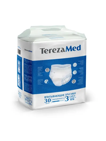 Terezamed Подгузники-трусы Large (№3), объем талии 100-140 см, 30 шт