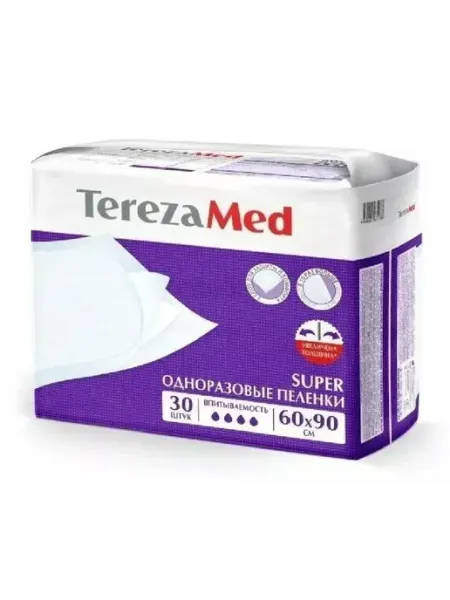Terezamed Пеленки одноразовые Super 60x90 см, 30 шт