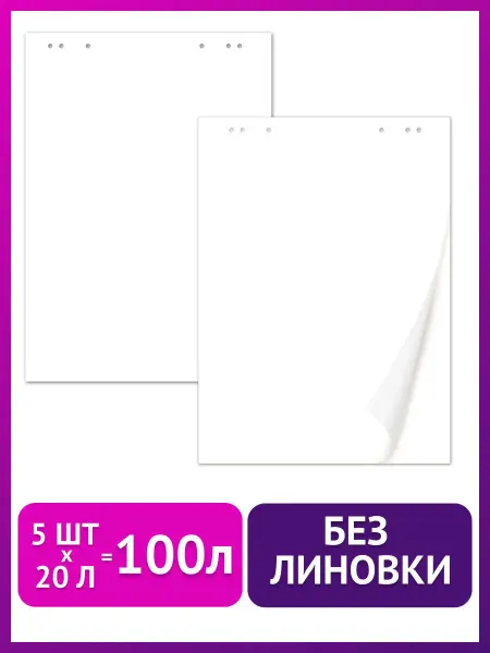 Brauberg Блокноты для флипчарта в комплекте 5 шт