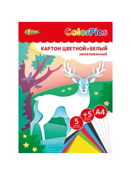 In Mother's Hands Цветной картон белый немелованный А4 10л 5 цветов