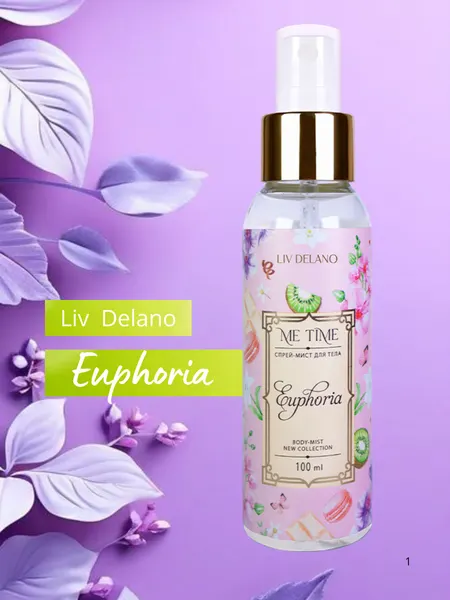 Спрей-мист Liv Delano Euphoria для тела, парфюмированный, 100мл