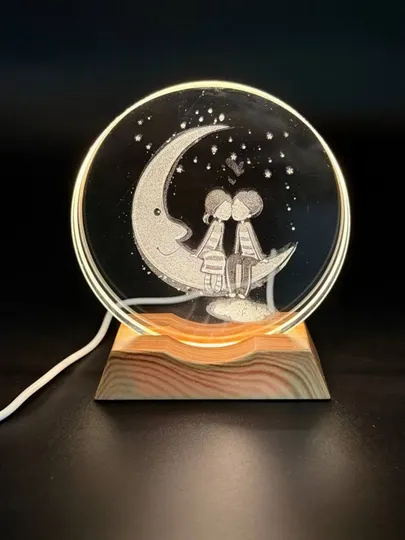 3D LED акриловый ночник Love You Forever — декоративный светильник, романтический подарок