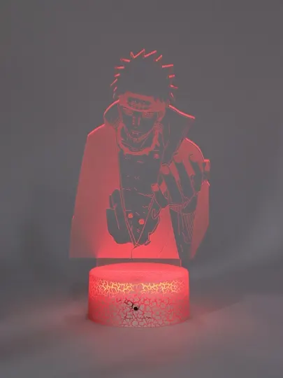 Аниме Наруто, 3D светильник ночник с пультом Naruto, LED RGB подсветкой и USB, подарок