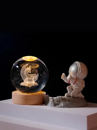 3D ночник, светильник стеклянный, настольная лампа, LED-подсветка