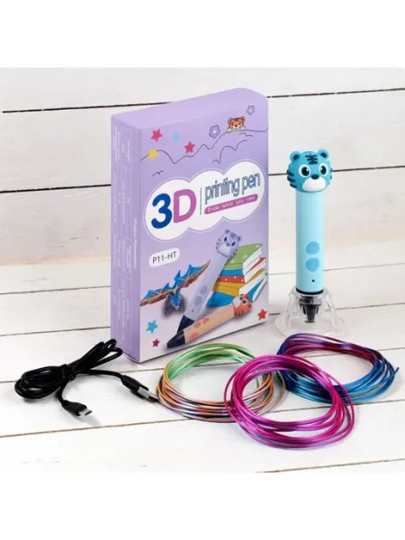 AO 3D ручка, работа с пластиком PLA, USB кабель питания