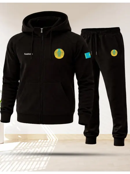 CSZ SHOP Спортивный костюм на молнии с капюшоном без начеса