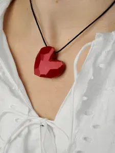 Авторская подвеска "Сердце подскажет" / Красное сердце / 3D-печать