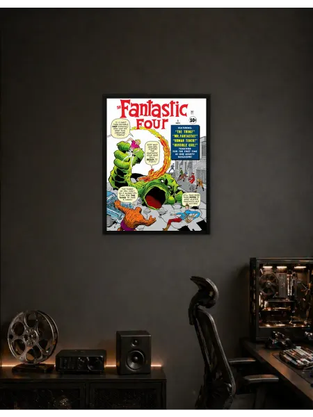 Postersbase Постер Обложка классического комикса «Фантастическая ч 30x40