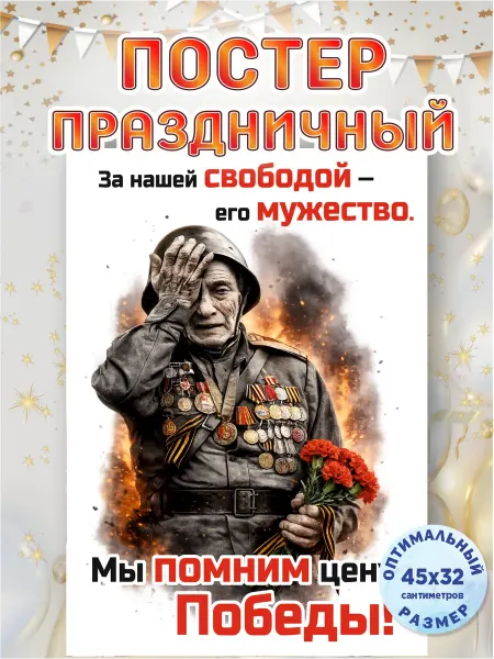 ГКМ Плакат 9 мая - Бессмертный подвиг