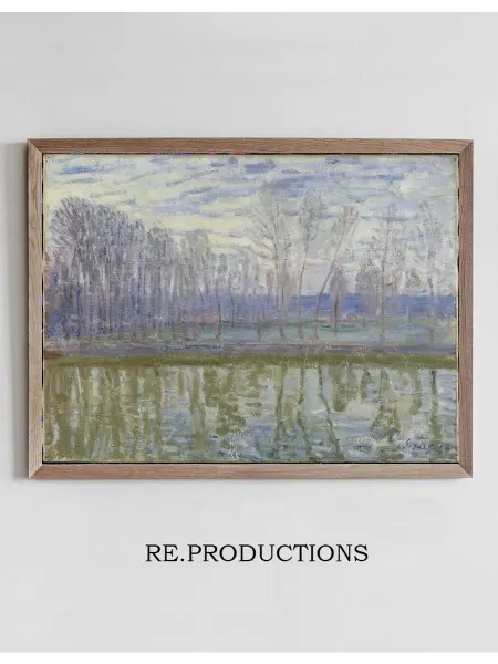 Re.productions Постер On the Shores of Loing - Alfred Sisley