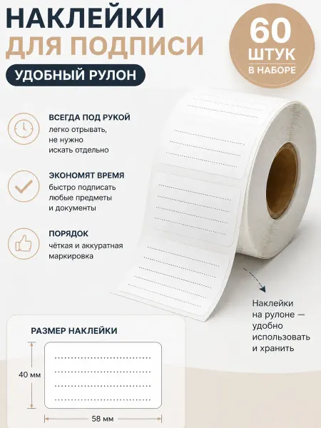 ProНаклейка Наклейки для подписи и маркировки 60шт