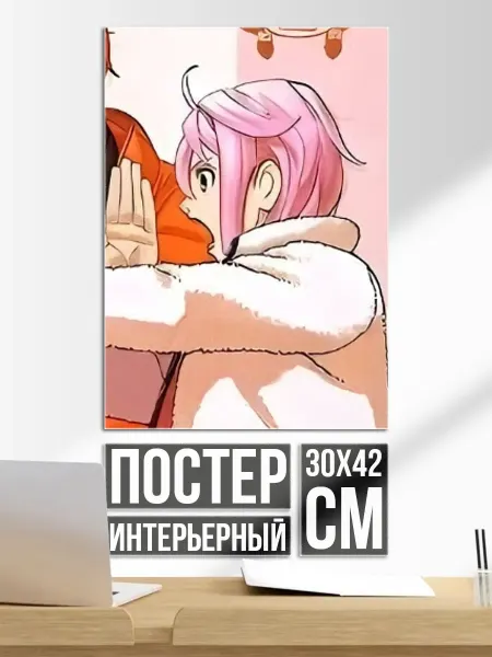 Плакат постер Аниме персонажи спорят