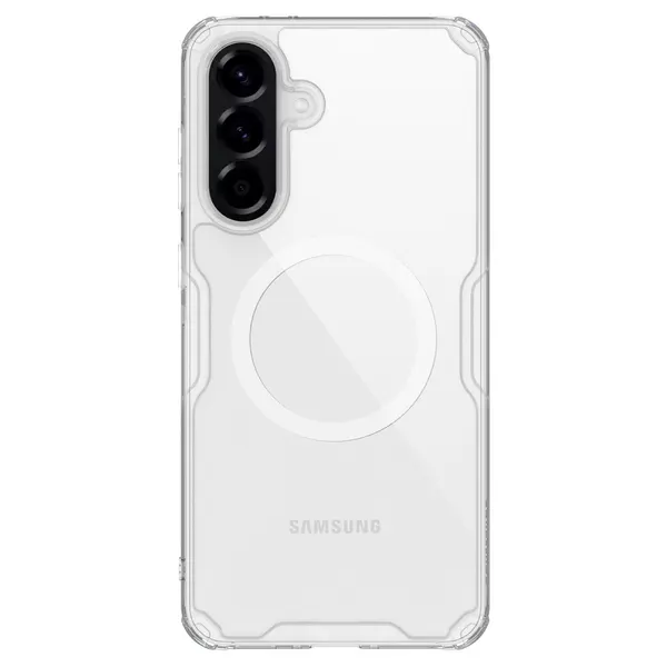 Прозрачный чехол от Nillkin для Samsung Galaxy A56 5G, c встроенным круглым магнитом, серия Nature TPU Pro Magnetic Case