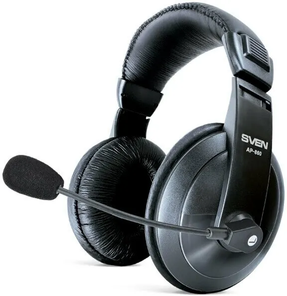 Гарнитура проводная SVEN АР-860MV Black (SV-0410860), официальная гарантия