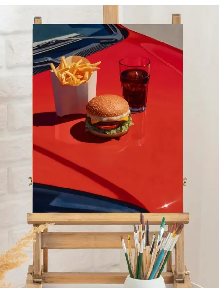 Art on Canvas Фастфуд Картина по номерам на холсте 40х50 см