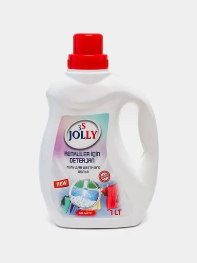 Гель для стирки 3S JOLLY, для цветного белья, 1 л