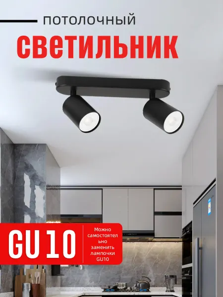 CANMEIJIA Светильник потолочный накладной спот на 2 плафона