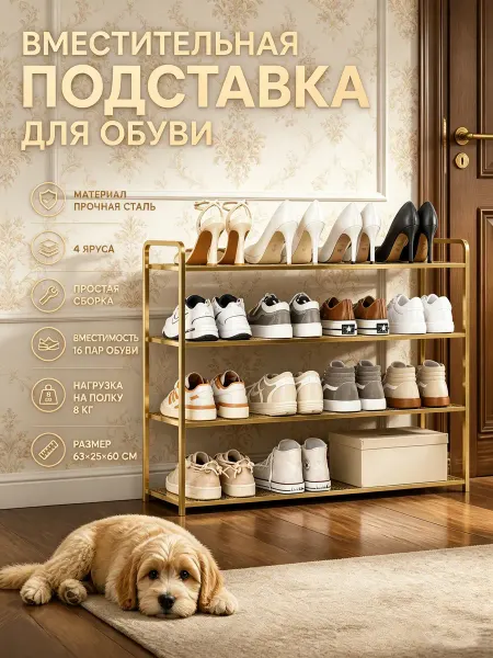 Обувница в прихожую металлическая
