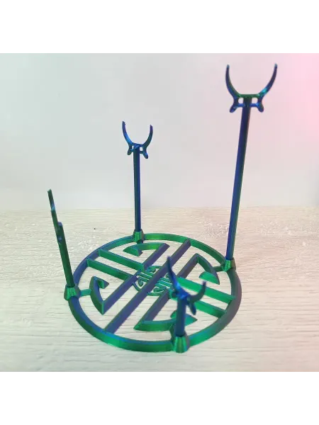 3D Пекарня Подставка для дракона, шарнирной фигурки, сине-зеленая