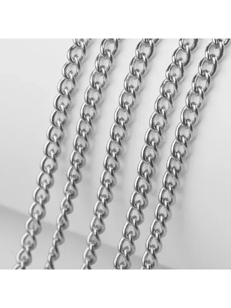 Цепочка для рукоделия нержавеющая сталь, 3x2x0.6 мм (3м)