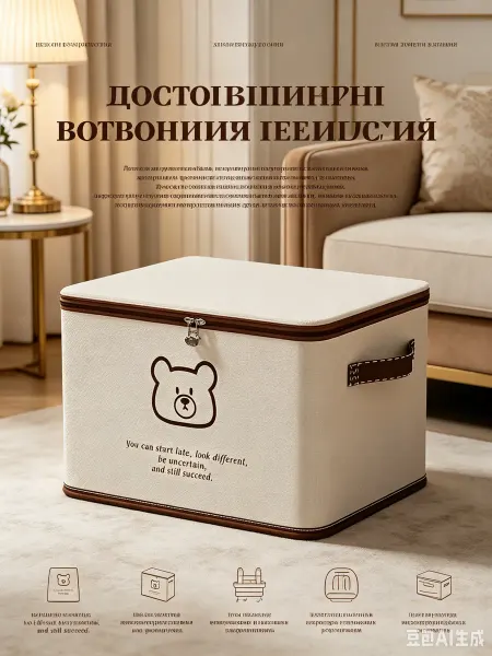 Conlami Коробка для хранения с крышкой органайзер бокс на молнии