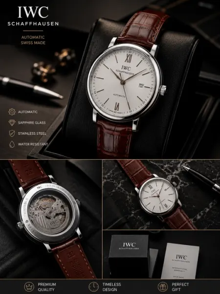Мужские наручные часы, классический дизайн, IWC