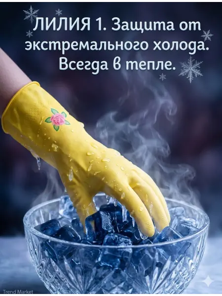 Перчатки латексные хозяйственные Лилия прочные